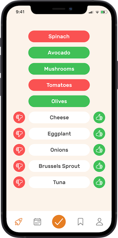 Ipone omnifood app screen